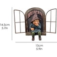 thumbnail image 4 of Estatua de jardín al aire libre, adornos de hadas de jardín, gnomo de jardín travieso que mira furtivamente, estatuilla colgante de resina, accesorios de estatua al aire libre, decoración de árbol de, 4 of 5