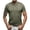 Olive Green, variant on WREESH Men's Solid Henley Shirts Short Sleeve Shirt with Turndown Collar for a Classic Business Casual Style Gray