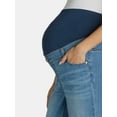 thumbnail image 4 of Time and Tru Women's Maternity Straight Leg Jeans, 27" Inseam, Sizes S-XXL, 4 of 5