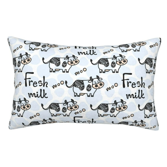 Balery Cow With Fresh Milk Funda de Cojín Estampada, Regalos para Mujeres, Regalos de Amor para Ella, Regalos para Novia o Esposa, Funda de Almohada-20"x30"