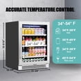 thumbnail image 4 of Luchar 24 Inch Beverage Refrigerator Cooler, 164 Cans Mini Fridge with Glass Door, 4 of 8