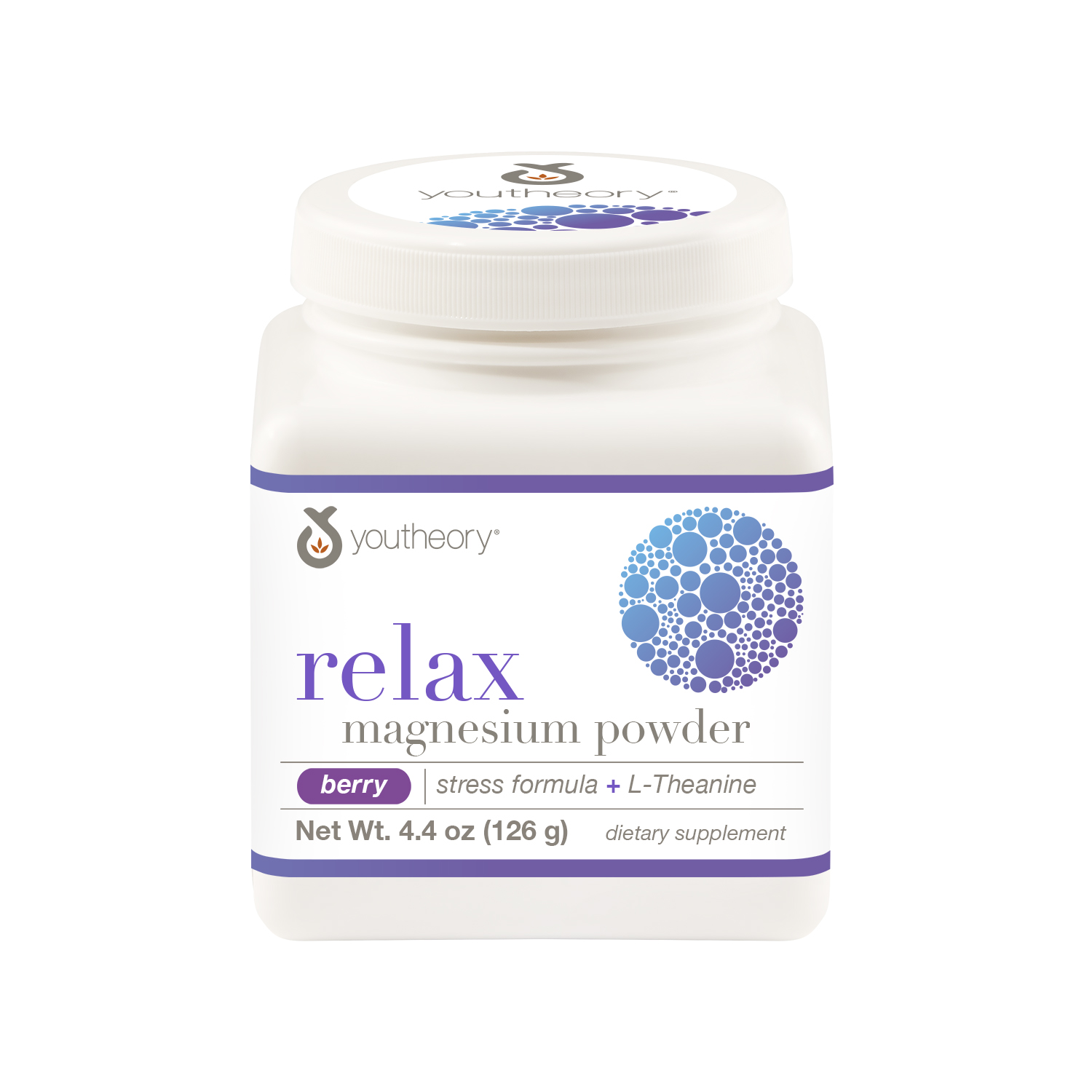 Youtheory Relax Magnesium Powder 4.4 oz (Berry Flavor)
