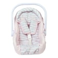 thumbnail image 1 of Adora Creative Pastel Pink Doll Car Seat Carrier -Removable Cover, Machine Washable,Fits Most Dolls,Plush Animals Up to 20 for Ages 2 and Up - Pastel Pink Hearts (White Handle), 1 of 5