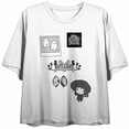 thumbnail image 5 of Juniors Beetlejuice Classic Movie Strange & Unusual Graphic White Crop Top-L, 5 of 7