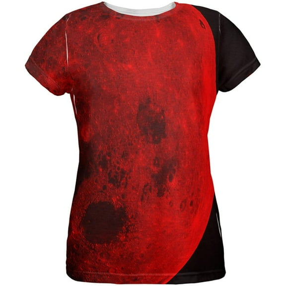 Halloween Blood Moon All Over Womens T-Shirt - Small