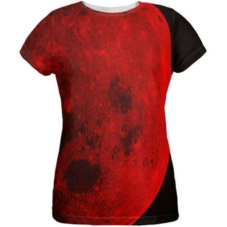 Halloween Blood Moon All Over Womens T-Shirt