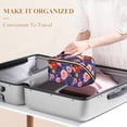 thumbnail image 3 of FORMRS Makeup Bag Travel Cosmetic Organizer for Women Fold Flat Zipper Pouch with Handle, Beautiful Floral Pattern, 3 of 8