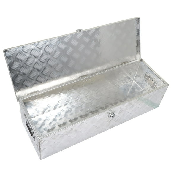 Genrics 39"×13"×10" ALUMINUM PICKUP TRUCK TRUNK BED TOOL BOX TRAILER STORAGE W/ LOCK