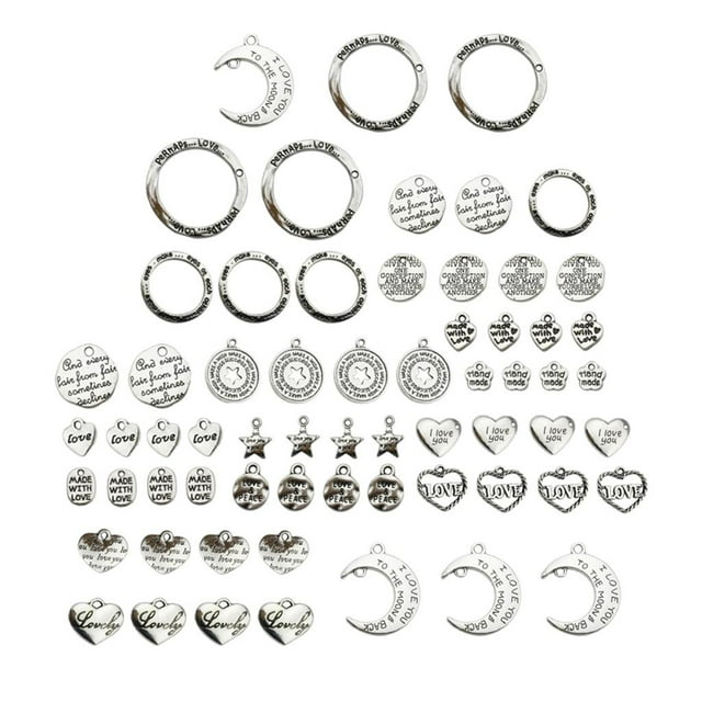 Conjunto de 64 s Colgantes Antiguos, razón, Accesorios Colgantes para Manualidades, Colr, , Eboración Zulema Carta Charms Colgantes 2020 EE. UU.