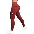 thumbnail image 3 of Pantalones de yoga de cintura alta para mujer con bolsillos elásticos y cónicos, pantalones de entrenamiento para levantamiento de glúteos, pantalones de chándal, 3 of 5