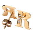 thumbnail image 3 of Juego Joyería Mujer, Collar Aretes Inicial Letras LuckyLy, Acero Inoxidable Baño de Oro 18k dorado UNITALLA, 3 of 6