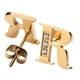 thumbnail image 3 of Juego Joyería Mujer, Collar Aretes Inicial Letras LuckyLy, Acero Inoxidable Baño de Oro 18k dorado UNITALLA, 3 of 6