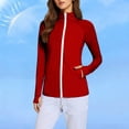 thumbnail image 7 of Craaazy Womens Full Zip Sun Protective Jacket High Neck Raglan Sleeve UPF 50+ Athletic Topss With Side Pockets Gifts, 7 of 7