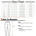 thumbnail image 3 of Aoochasliy Womens Pants Petite Womens Fashion Summer Solid Casual Pocket Elastic Waist Long Pants, 3 of 9