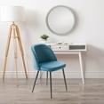 thumbnail image 4 of CorLiving Ayla Velvet Upholstered Indoor Side Chair with Steel Legs - Sold Individually, 4 of 9