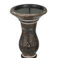 thumbnail image 4 of DecMode 3 Candle Dark Brown Wood Candle Holder, Set of 3, 4 of 8