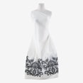 thumbnail image 2 of Zelouf Wild Haven Embroidery Cotton Voile  , Sewing, DIY, Crafts Fabric by the Yard, White/black, 1 Yard, 2 of 2