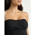 thumbnail image 5 of Time and Tru Women's and Women's Plus Twist Bandeau Tankini Top, Sizes XS-2X, 5 of 6
