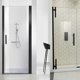thumbnail image 4 of Black Stainless Steel Shower Door Handle, 145mm Hole-to-Hole, Replacement for Sliding Shower Cabin Doors, 4 of 4