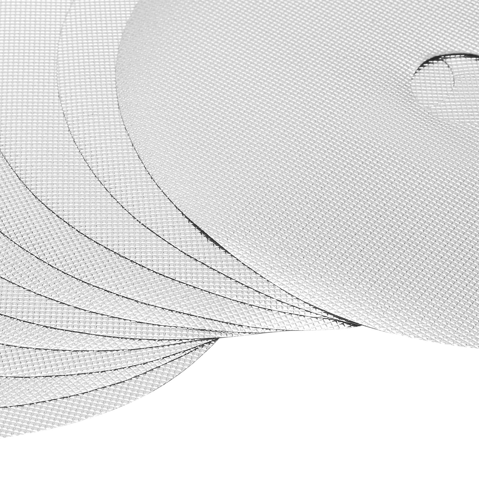 Uxcell 42cm Tree Mulch Ring Nonwoven Tree Protector Mat Plant Cover Silver Tone 15 Pack