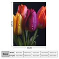 thumbnail image 4 of Fenyluxe Flowers Water Droplets Gifts Blanket Super Soft Flannel Blankets for Bed Sofa Decor Lightweight All Seasons 60x80in, 4 of 6