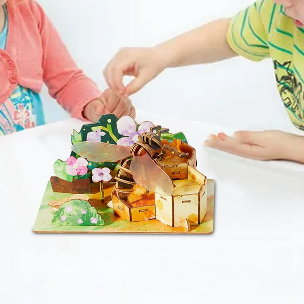 Rompecabezas de Animales 3D Hugo Modelos de Madera Juguete Educativo Para Niños