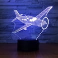 thumbnail image 6 of YSITIAN 3D Plane Aircraft Night Light Lamp Illusion 7 Color Changing Touch Switch Table Desk Decoration Lamps Led Christmas Gift with Acrylic Flat ABS B E1116-234, 6 of 6