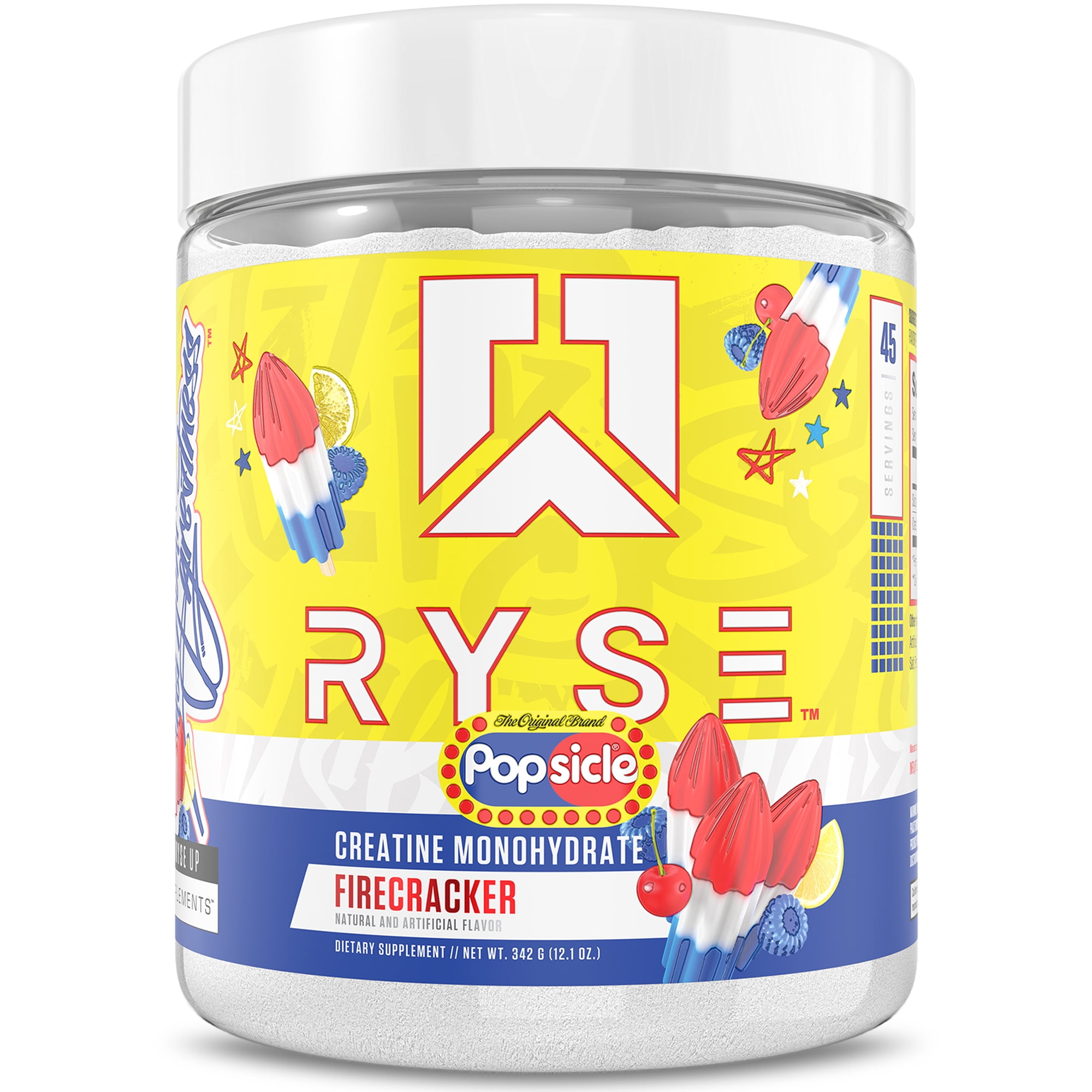 RYSE Creatine Monohydrate Micronized Powder - Popsicle Firecracker - 45 Servings