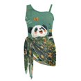 thumbnail image 6 of POLERO Girls' Cute Panda Wildflower One-Piece Swimsuit with Mesh Cover Up - Quick Dry, Adjustable Straps for Beach & Pool Vacations (7-18 Years), 6 of 10
