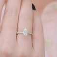thumbnail image 5 of solitaire jewels 1.35 Pear Moissanite Hidden Halo Engagement Ring For Women, 10K White Gold, 5 of 6