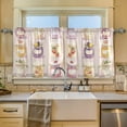 thumbnail image 2 of Yayeee Kitchen Curtains Tier Set of 2 Light Filtering 57"x24" Over Sink Window Panels, Purple Jam Jars, 2 of 7