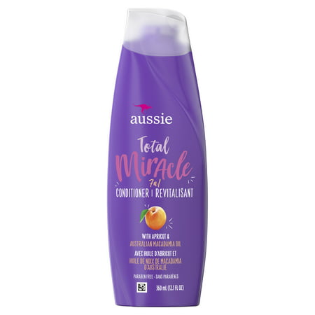 Aussie Paraben-Free Total Miracle Conditioner w/ Apricot For Hair Damage, 12.1 fl (Best Shampoo And Conditioner For Breakage)