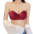 thumbnail image 2 of Kureaily Women Tube Top Wrap Chest Strapless Chest Pad Massage No Steel Ring Bra Womens Push Up Bras, 2 of 5