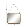 thumbnail image 3 of DecMode 30" x 21" Gold Wall Mirror with Hanging Strap, 3 of 9