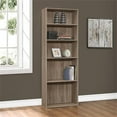 thumbnail image 2 of Bookshelf Bookcase 6 Tier 72"H Office Bedroom Laminate Brown, 2 of 4