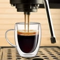 thumbnail image 6 of 15 Oz Double Walled Coffee Cups Glass Coffee Mugs Clear Coffee Mug with Lid Insulated Coffee Mug Perfect for Cappuccino,Tea,milk ,Espresso,juice, Hot Beverage with Handle (15oz, with bamboo lid), 6 of 11