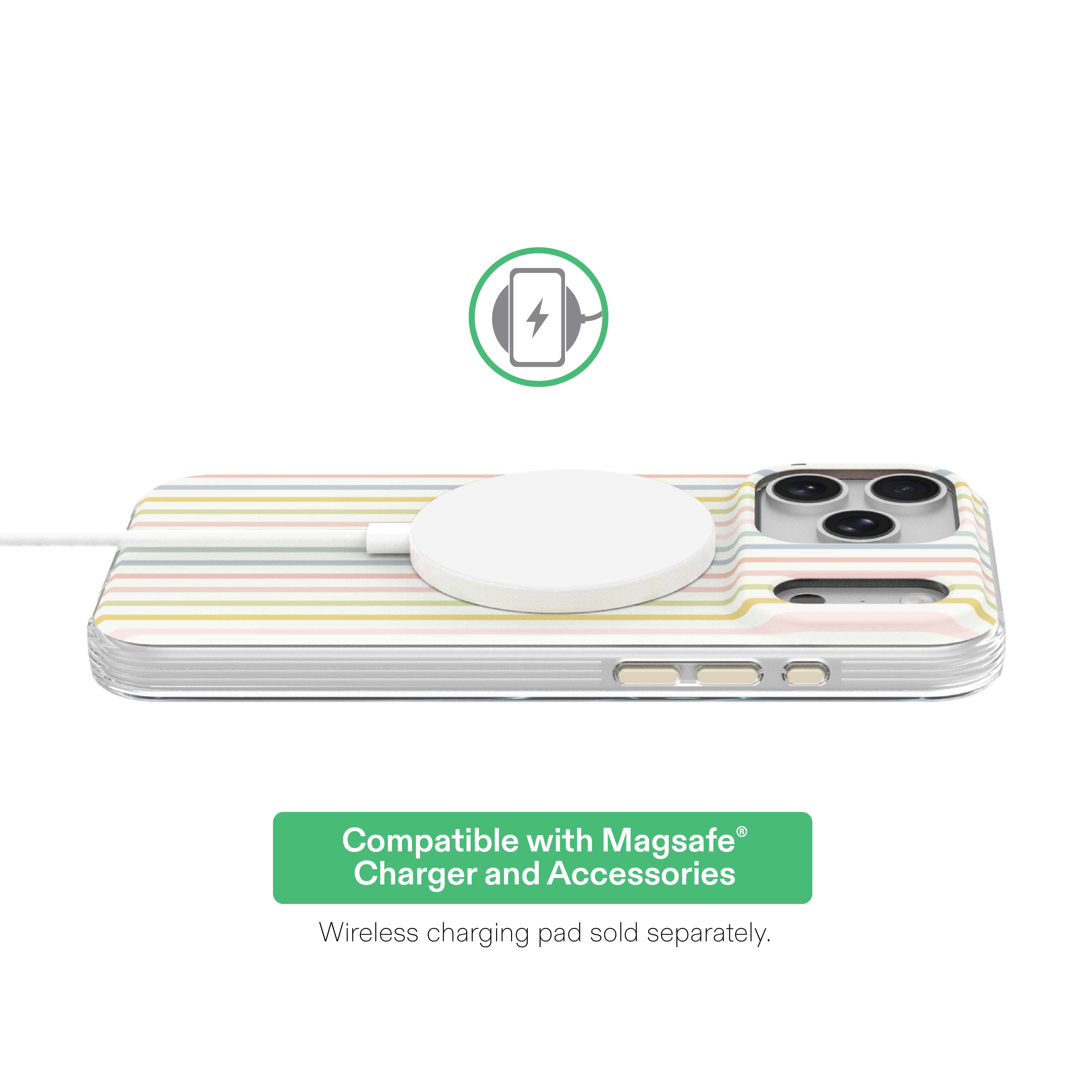 onn Phone Case for iPhone 18 Pro / 17 Pro, MagSafe Compatible - Multicolor Stripe