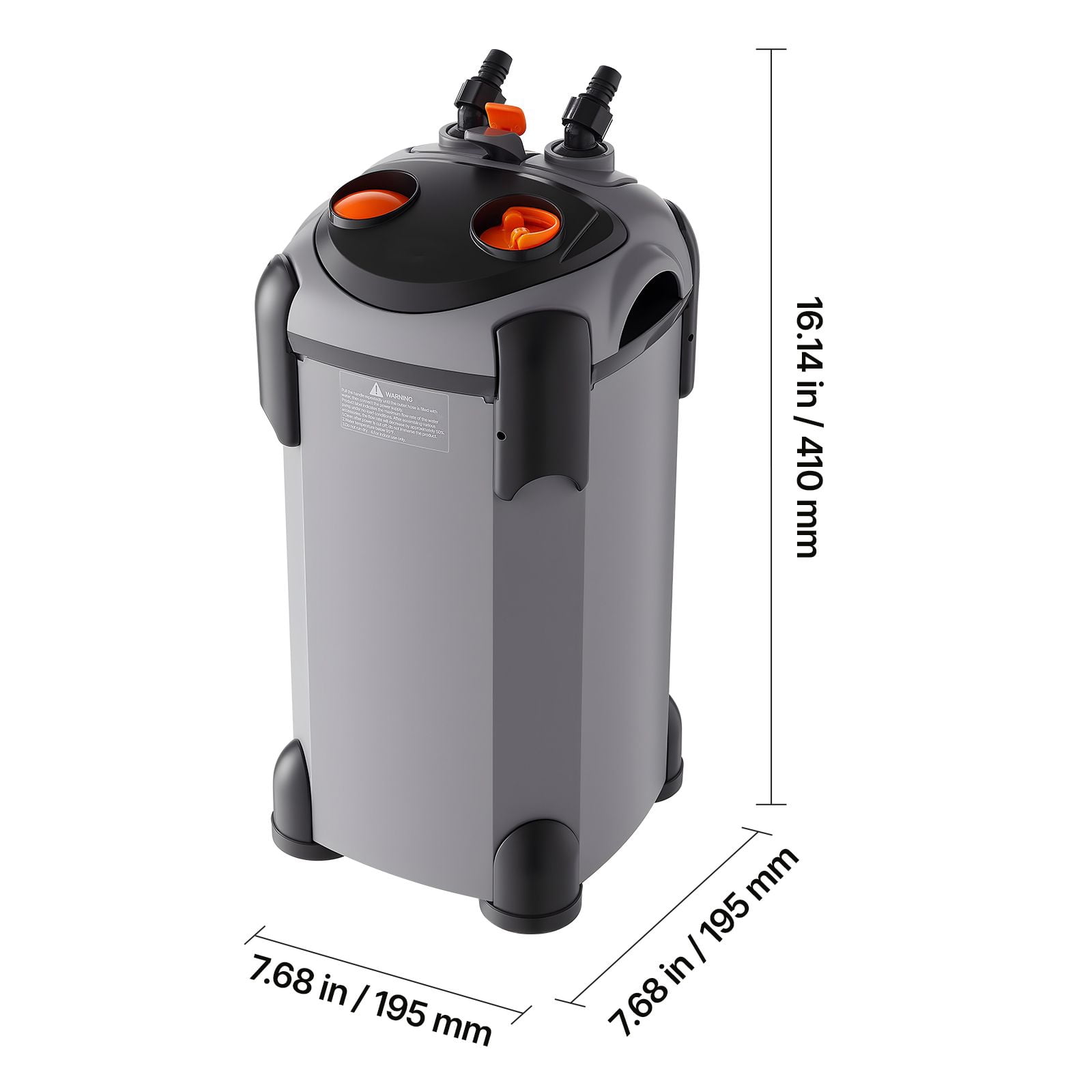 224.5GPH Canister Filter, 3-Stage External Aquarium Filter with Powerful Pump, Quite Water Circulation Cleaning Machine with Media for Fish Tanks and Aquariums Up to 55 Gallons, for Freshwater