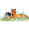 thumbnail image 2 of Cheval Mignon Relaxant Marron - Impression sur Toile d'Animal, 2 of 3