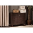 thumbnail image 2 of Winda Modern and  2-Door Dark Brown Wooden Entryway Shoes Storage Cabinet, 2 of 5