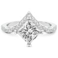 thumbnail image 3 of Princess Shape 5 Carat IGI Certified Lab Grown Diamond Ring | 14K White Gold | Athena Chevron Twist Diamond Ring | FG-VS1-VS2 Quality Friendly Diamonds, 3 of 5