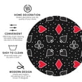 thumbnail image 4 of Pofeuu Card Suits Print Leather Coasters Set of 6, Round Cups Mugs Mat Pad for Home Kitchen Heat Resistant Drink Coasters,Round Shape, 4 of 7
