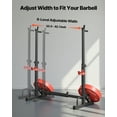 thumbnail image 2 of VEVOR Power Cage Squat Rack, Home Gym Power Rack with Adjustable Height & Width, 550LBS Strength Training Workout Equipment with Barbell Storage Racks & J-Hooks for Bench Press, Squat, Weight Lifting, 2 of 9