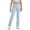 Light Blue, variant on Girls Uniform Pants Kids Dress Pants High Stretchy with Pockets Size 11-12 Years