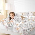 thumbnail image 4 of Homewish Monogrammed T Theme Bedding Comforter Set,Rustic Flower Floral Twin Comforter Sets,Cartoon Daisy Bedding Set For Girl Teens,Ultra Soft Bedroom Decor Reversible,2-Piece, 4 of 8