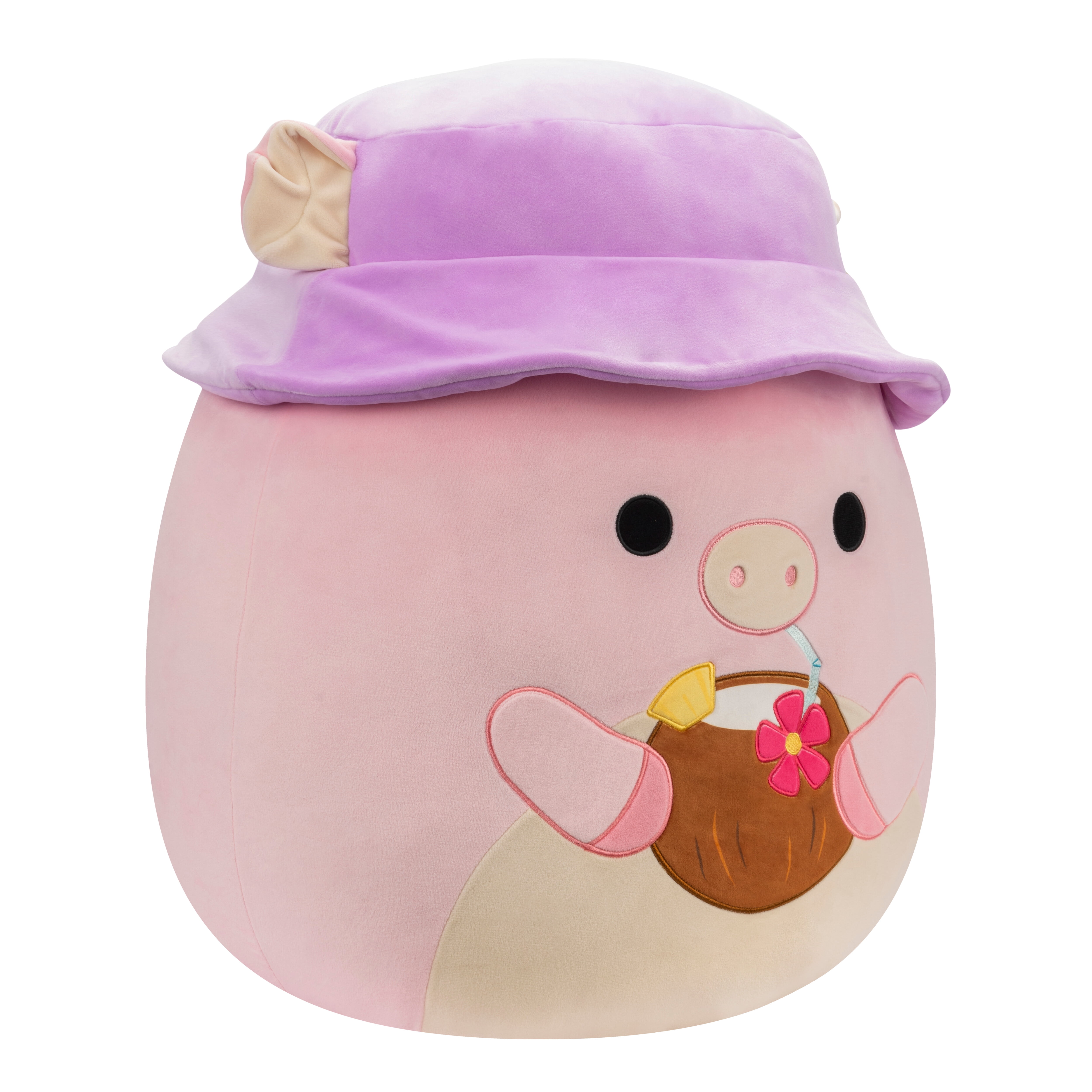 Squishmallows Original 14 inch Peter the Pink Pig With Bucket Hat - Child's Ultra Soft Plush Toy