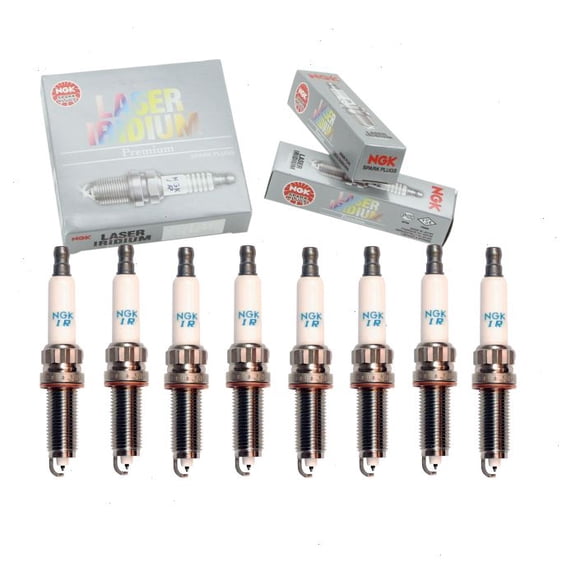 8 pc NGK Laser Iridium Spark Plugs compatible with BMW 550i 4.4L V8 2014-2016