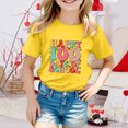 thumbnail image 2 of FhsagQ Mode Décontractée Imprimée pour Garçon et Fille, Col Rond, Manches Courtes, T-Shirt Ample, Printemps, 4T-5T, Taille 14-16, Jaune, 3-4 Ans, 2 of 4
