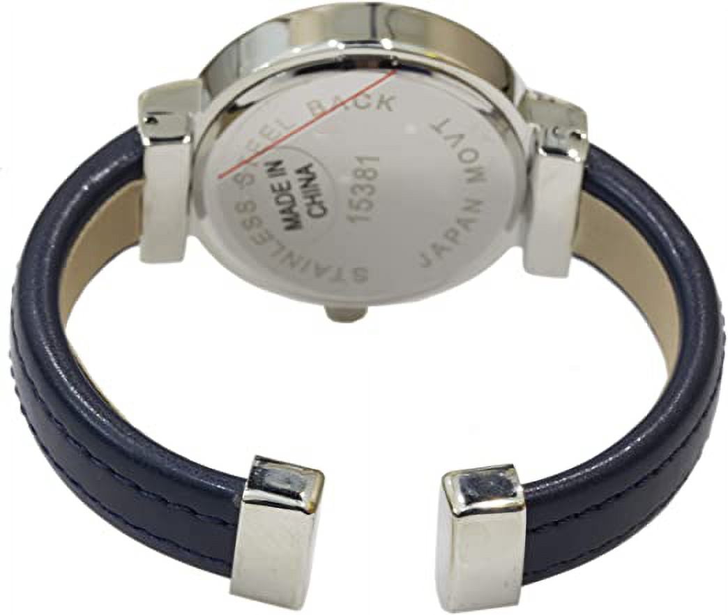 Blekon Collections Japanese Quartz Womens Fashion Leather Bangle Cuff Watch