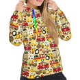 thumbnail image 5 of Yiaed Vehicles Print Womens Casual Hoodies Crew Neck Long Sleeve Sweatshirts With Pocket Pullover Tops Women's Hooded Sweatshirt-XX-Large, 5 of 5
